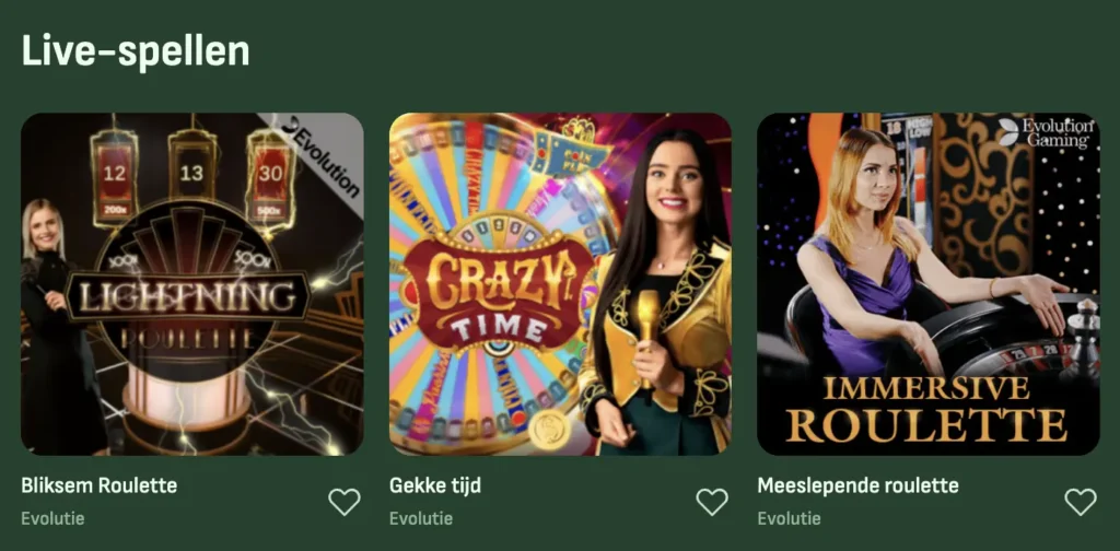 Betsixty Live Casino Spelen